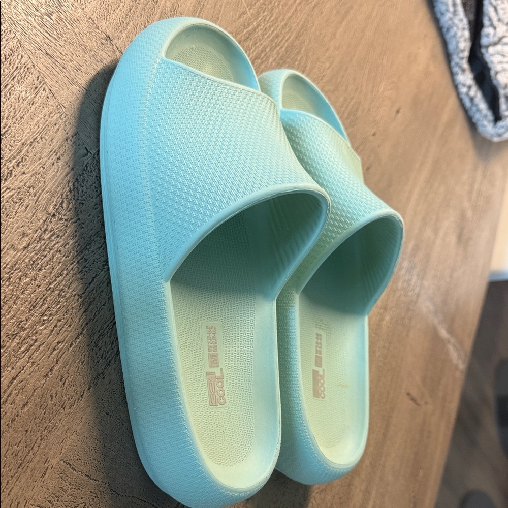 Aqua green Slide Sandals